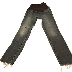Old Navy Maternity Jeans Womens 4 Blue Denim Hello Pretty Mama Dark Wash (530)